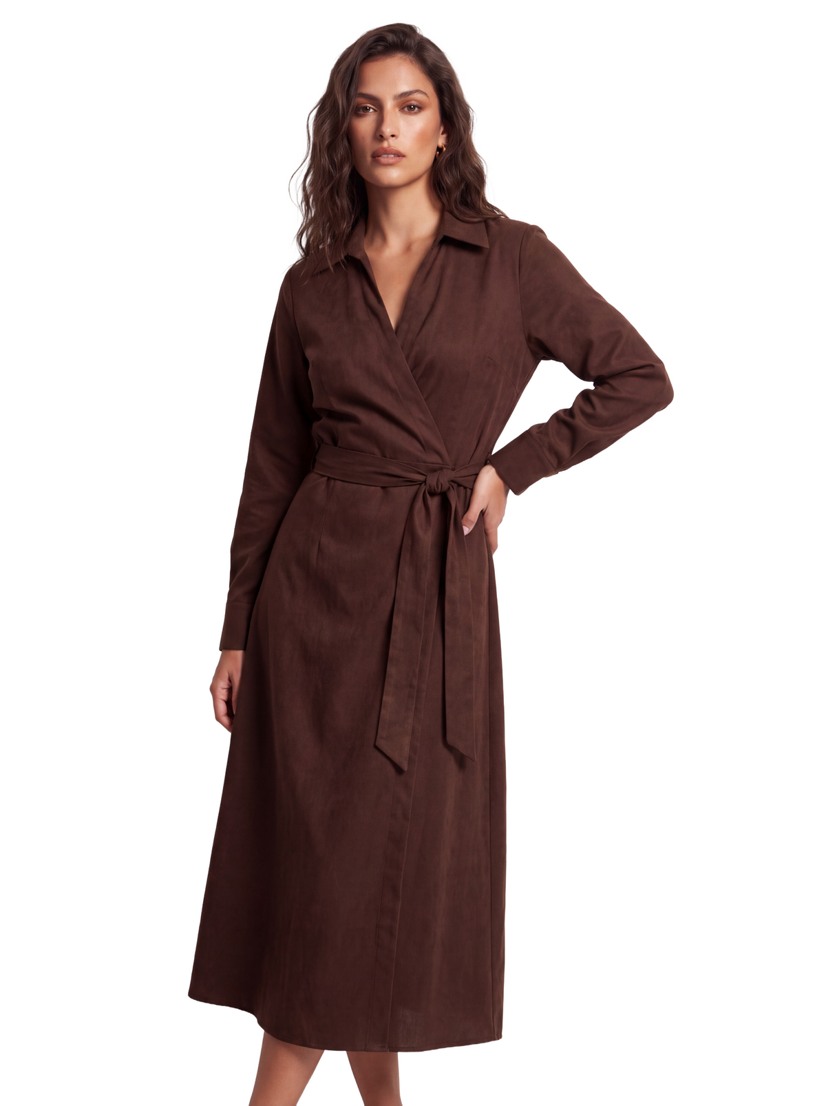 BROWN Aria Wrap Dress