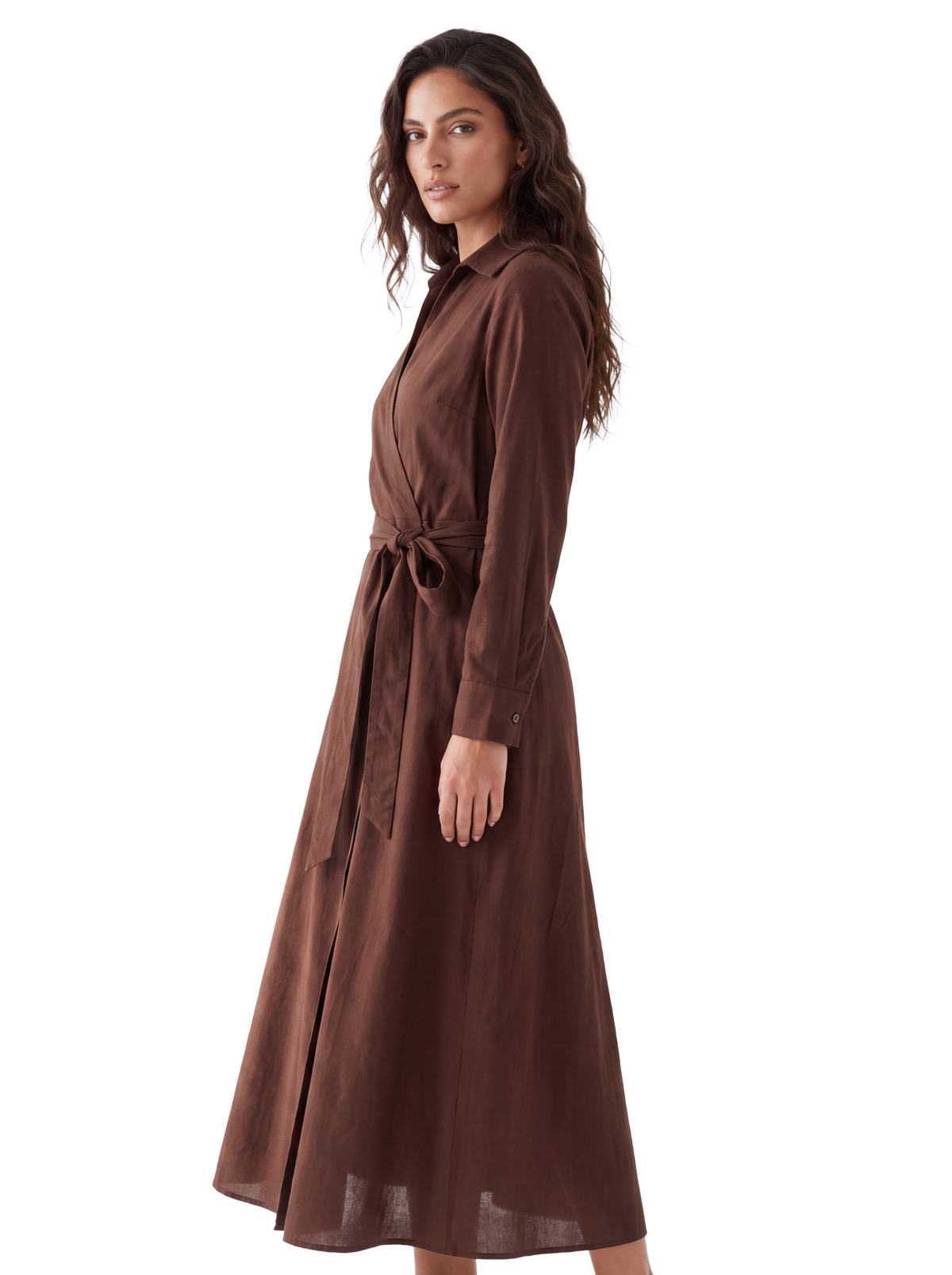 BROWN Aria Wrap Dress