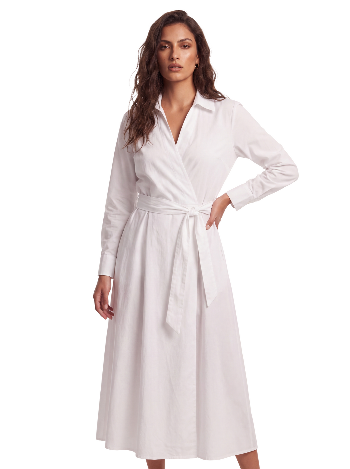 WHITE Aria Wrap Dress