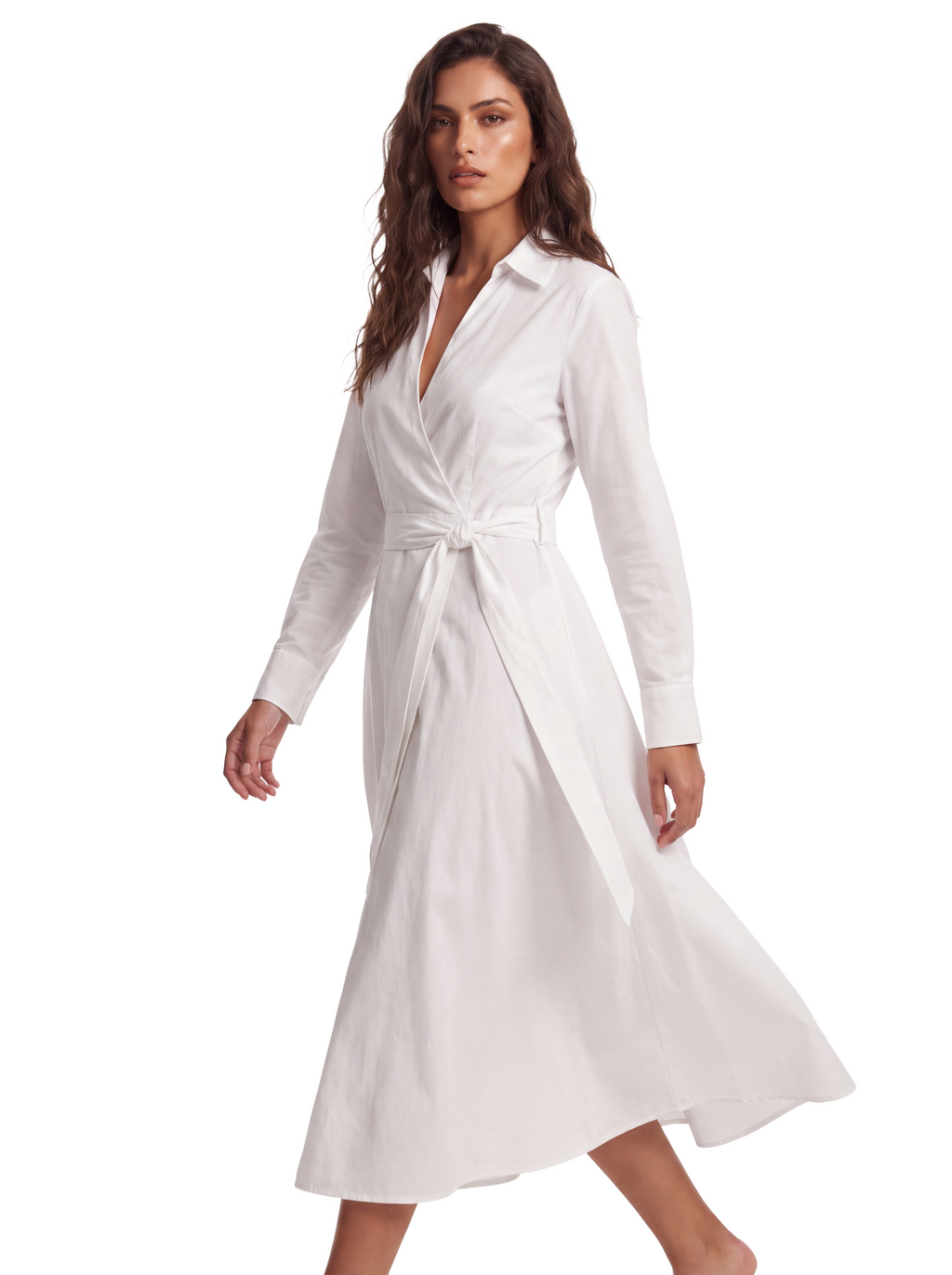 WHITE Aria Wrap Dress