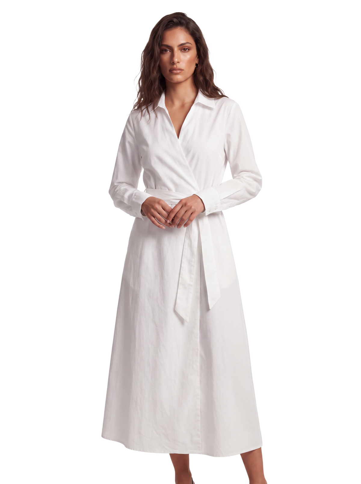 WHITE Aria Wrap Dress