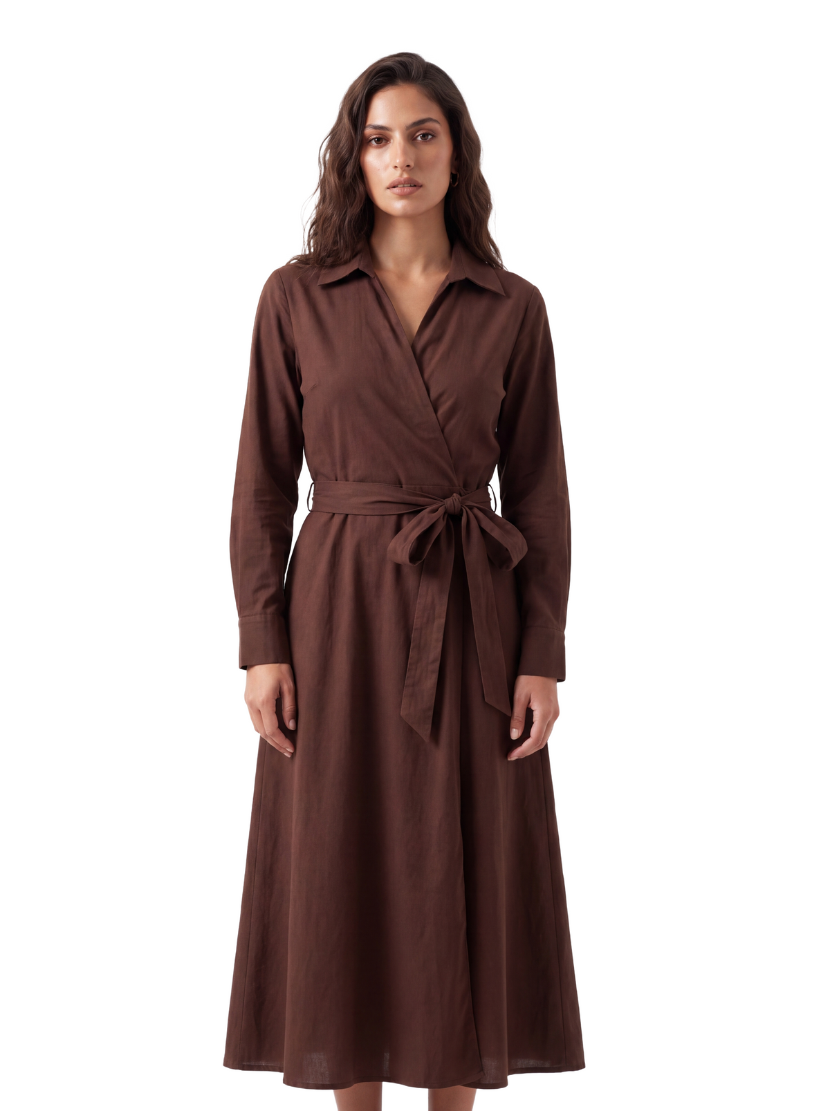 BROWN Aria Wrap Dress