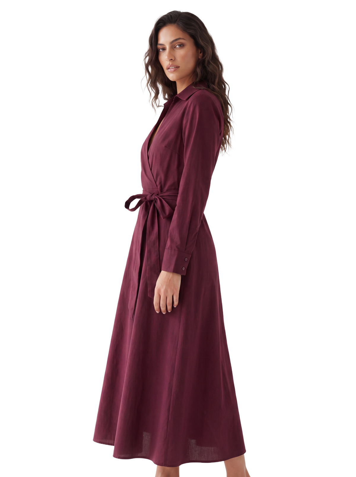 BURGUNDY Aria Wrap Dress