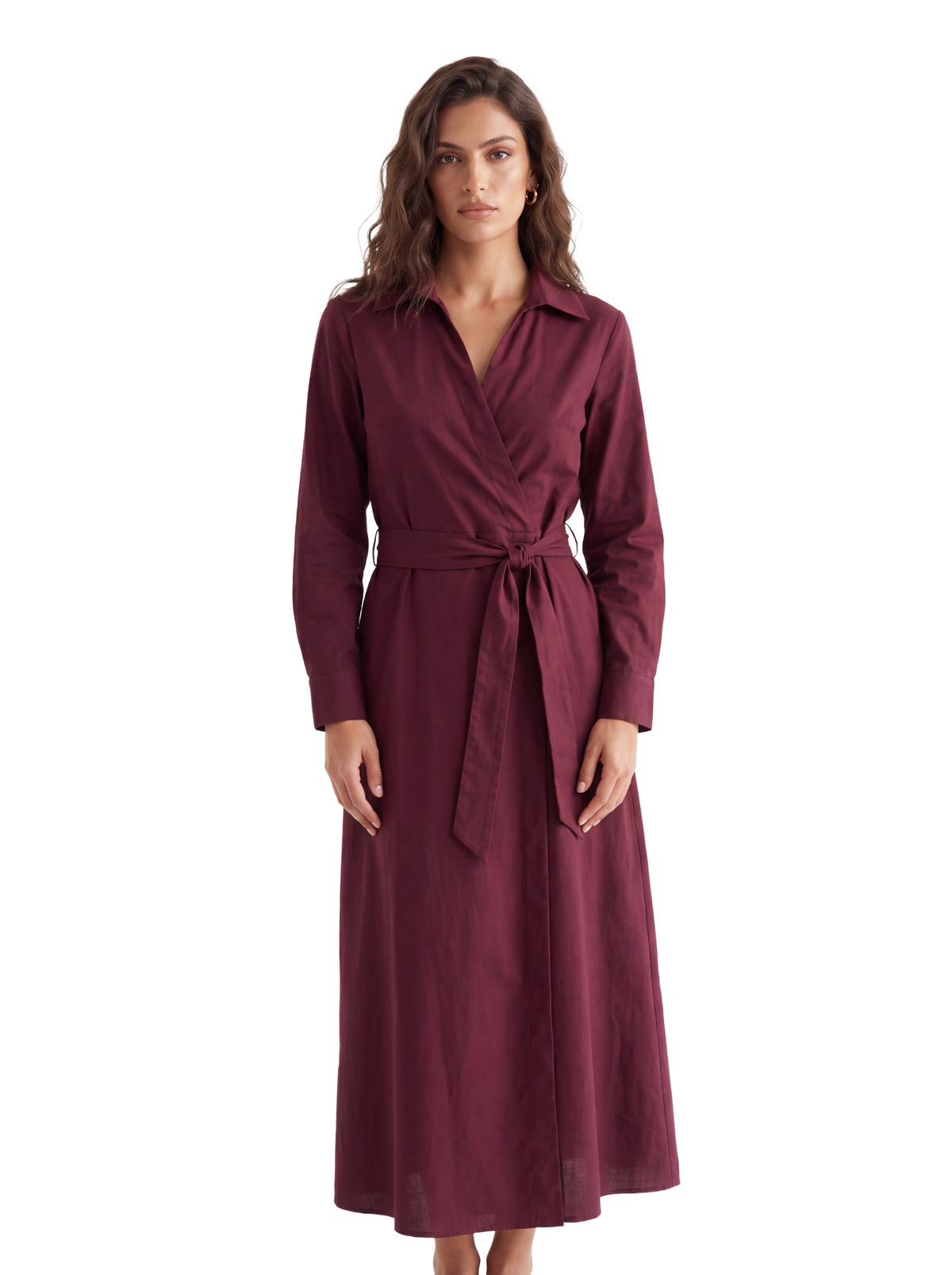 BURGUNDY Aria Wrap Dress